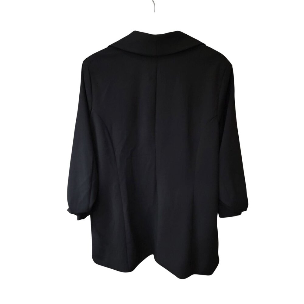 New with Tags Dakota Blue Black Open Front Blazer – Size XL – Classic & Chic - Picture 2 of 5